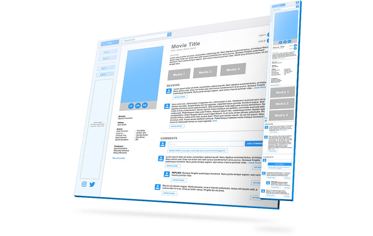 Movie Details Wireframe